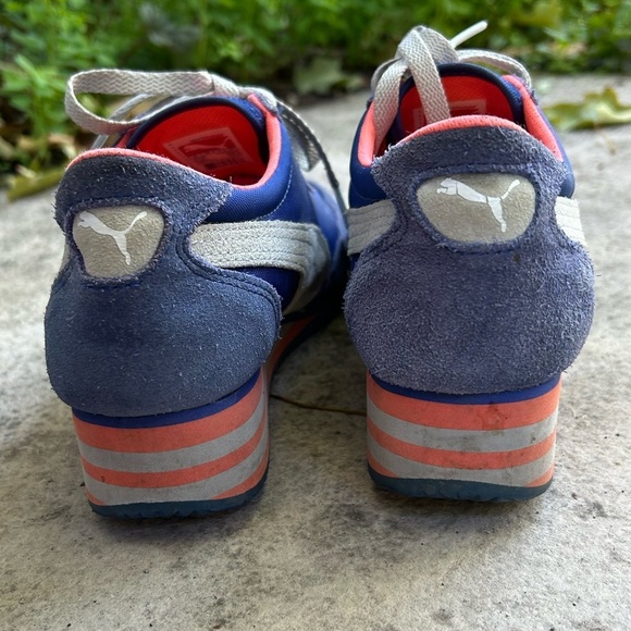 Puma Classic Wedge Carolina Stripe, size 9 - Picture 4 of 14